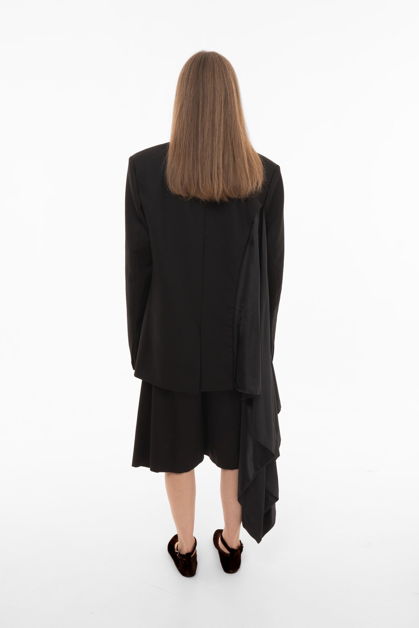 Oversized Women’s Black Stand-Collar Blazer