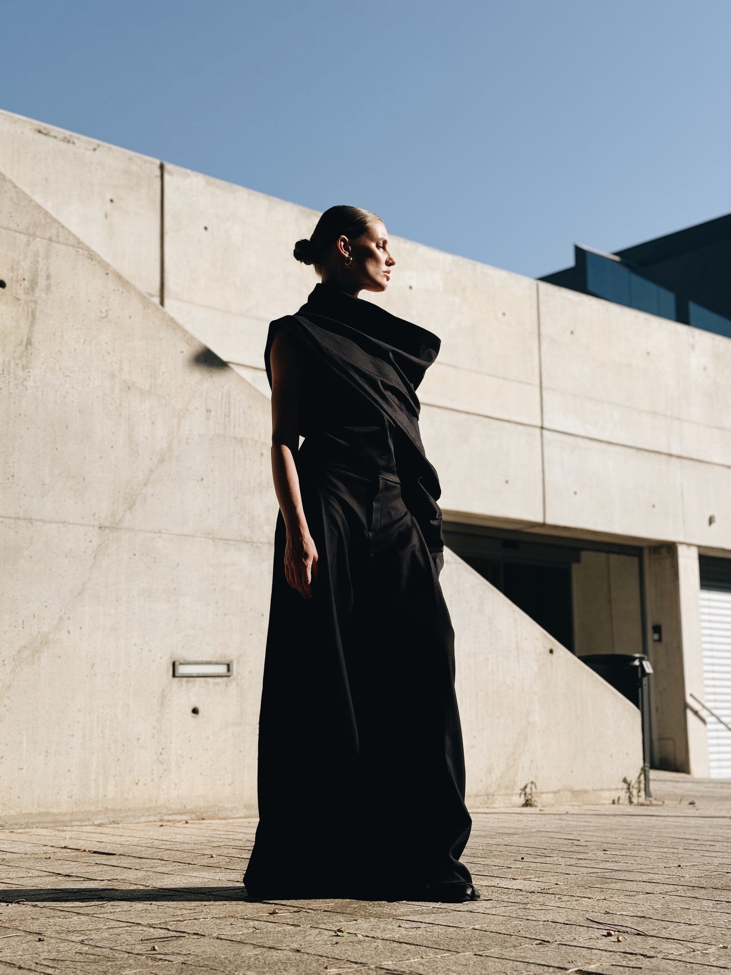 Wide-Leg Pleated Trousers