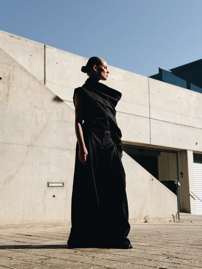 Wide-Leg Pleated Trousers